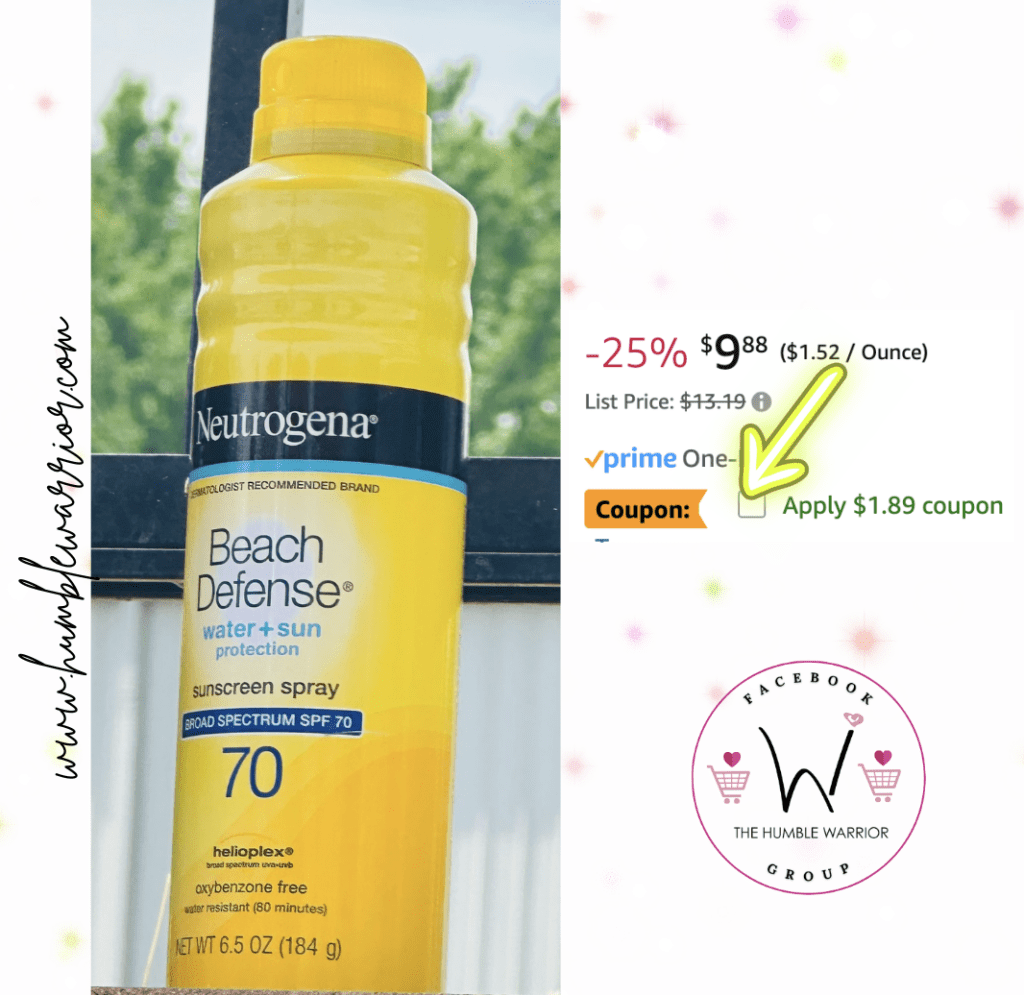 Neutrogena Beach Defense Spray Sunscreen SPF 70!